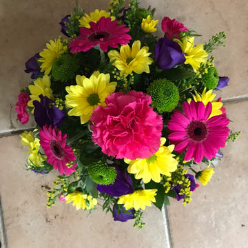 A bright posy arrangement.