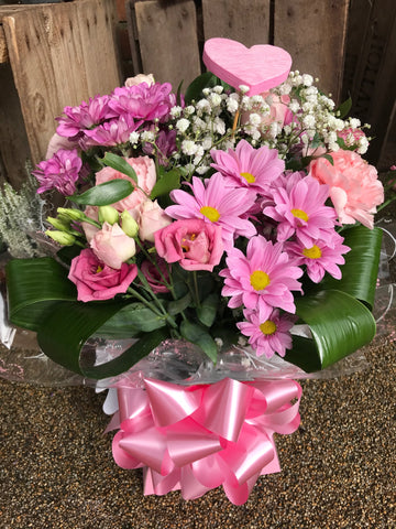 A Wear it pink bouquet
