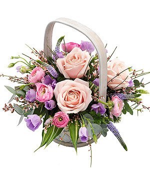 Basket - Pink And Mauve Basket