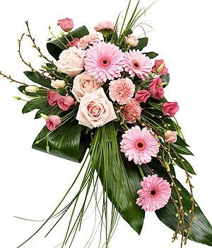 Funeral Spray - Pink Single Ended Spray