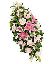 Funeral Spray - Rose And Lily Double Ended Spray