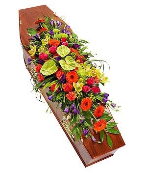 Funeral Spray - Vibrant Casket Spray