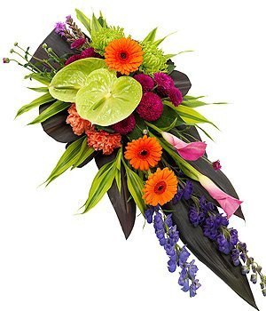 Funeral Spray - Vibrant Single Ended Spray