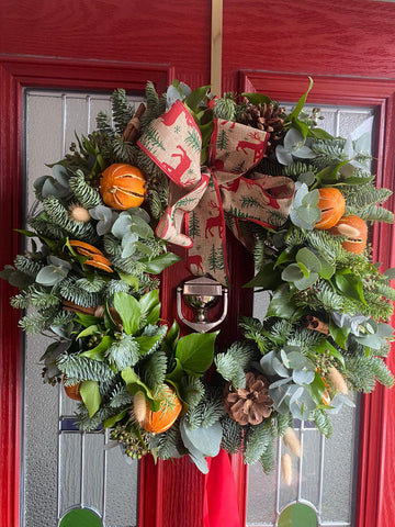 Orange and cinnamon Christmas wreath