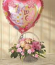 Basket - Pink Bundle Of Joy Balloon Gift Set