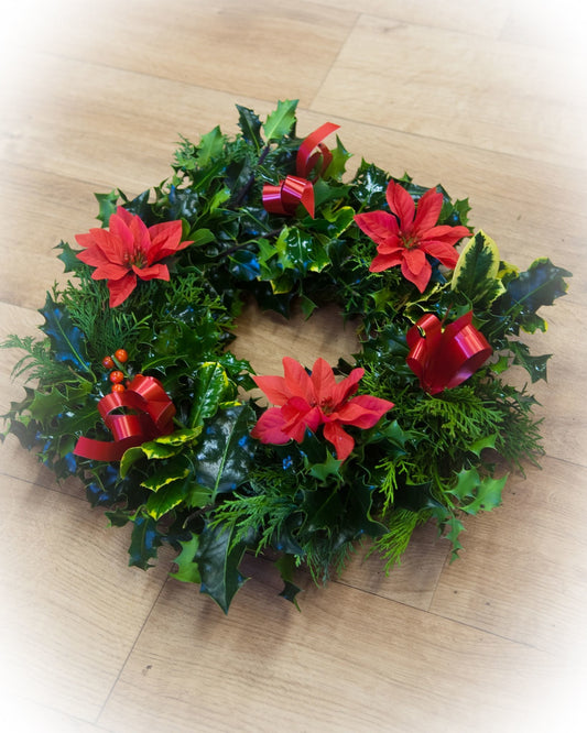 Christmas - Poinsettia Classic Wreath