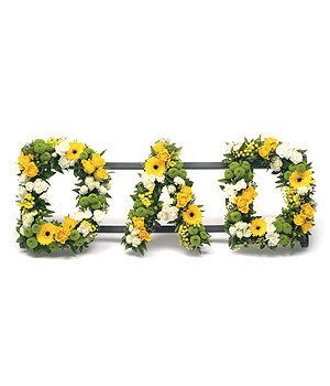 Funeral Flowers - Dad Lettering