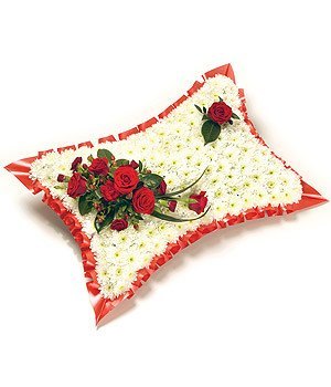Funeral Flowers - Traditional Based Pillow