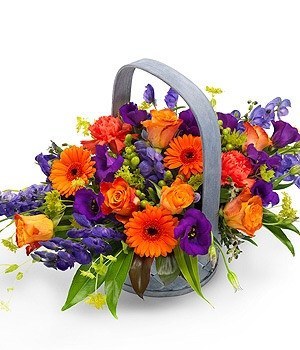 Funeral Flowers - Vibrant Basket