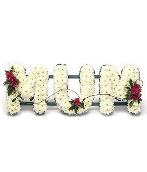 Funeral Spray - Mum Lettering