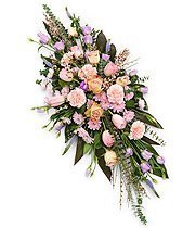 Funeral Spray - Pink And Mauve Double Ended Spray