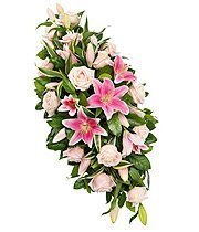 Funeral Spray - Rose And Lily Double Ended Spray